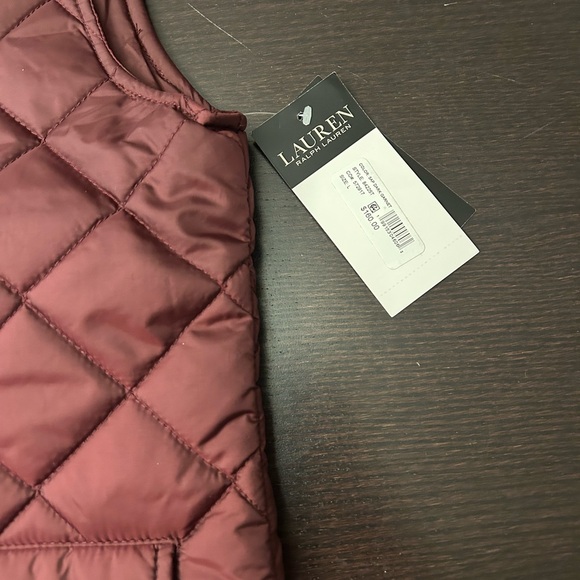 NWT RALPH LAUREN Women's Quilted Vest Corduroy Red Garnet Size L Large medium - Picture 2 of 5